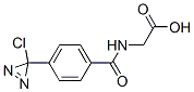 Structure of N-(4-(3-chlorodiazirin-3-yl)benzoyl)glycine