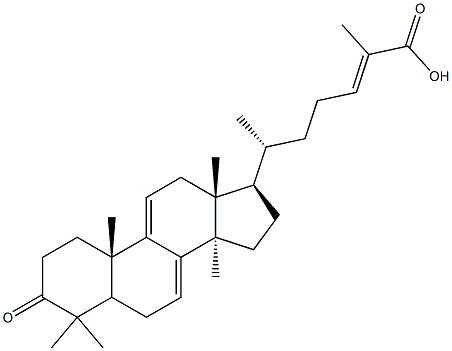 (24E)-3-Oxo-5α-lanosta-7,9(11),24-trien-26-oic acid结构式