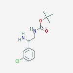 tert-butyl 2-amino-2-(3-chlorophenyl)ethylcarbamate结构式