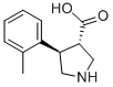 (3S,4R)-4-邻甲苯基吡咯烷-3-羧酸结构式