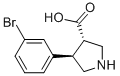 Structure of (3S,4R)-4-(3-Bromophenyl)pyrrolidine-3-carboxylic acid
