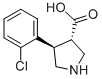 (3S,4R)-4-(2-氯苯基)吡咯烷-3-羧酸结构式