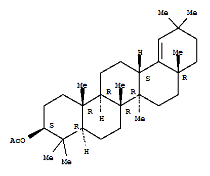 Structure of Olean-18-en-3-ol,3-acetate, (3b)-