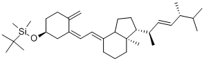 tert-Butyl-dimethyl-(4-methylene-3-{2-[7a-methyl-1-(1,4,5-trimethyl-hex-2-enyl)-octahydro-inden-4-ylidene]-ethylidene}-cyclohexyloxy)-silane结构式