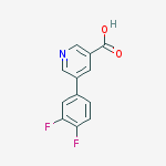 Structure of 5-(3,4-difluorophenyl)pyridine-3-carboxylic acid