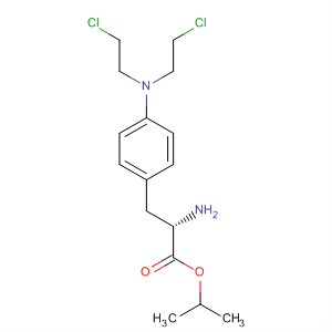 Structure of L-Phenylalanine, 4-[bis(2-chloroethyl)amino]-, 1-methylethyl ester