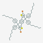 4,4,9,9-四(4-己基苯基)-2,7-二溴-引达省并二噻吩结构式