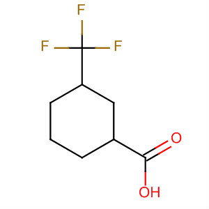 Structure of 3-(trifluoromethyl)cyclohexane-1-carboxylic acid