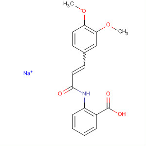 Structure of Benzoic acid, 2-[[3-(3,4-dimethoxyphenyl)-1-oxo-2-propenyl]amino]-,monosodium salt