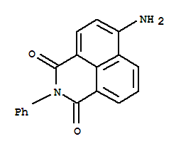 Structure of 1H-benz[de]isoquinoline-1,3(2H)-dione, 6-amino-2-phenyl-