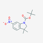Structure of tert-butyl 3,3-dimethyl-6-nitro-2H-indole-1-carboxylate