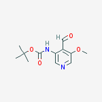 tert-Butyl 4-formyl-5-methoxypyridin-3-ylcarbamate结构式