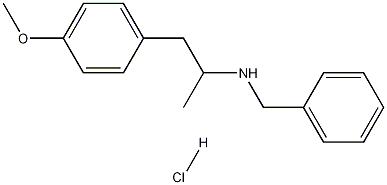 Structure of 4-methoxy-a-methyl-N-(phenylmethyl)benzeneethanamine HCL