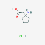 (1-aminocyclopentyl)acetic acid hydrochloride结构式