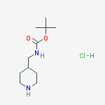 Structure of 4-BOC-AMINOMETHYL PIPERIDINE-HCL