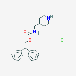 Structure of (Fmoc-4-aminomethyl)-piperidine, HCl