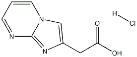 Chemical structure of 2-imidazo[1,2-a]pyrimidin-2-ylacetic acid,hydrochloride