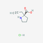 Structure of (R)-ALPHA-PROPYNYL-PROLINE-HCL