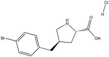 Structure of (2S,4R)-4-(4-broMobenzyl)pyrrolidine-2-carboxylic acid hydrochloride