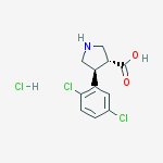Structure of (3R,4S)-4-(2,5-Dichlorophenyl)pyrrolidine-3-carboxylic acid hydrochloride