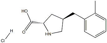 Structure of (2S,4R)-4-(2-Methylbenzyl)pyrrolidine-2-carboxylic acid hydrochloride