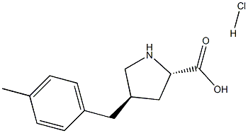 (2S,4R)-4-(4-Methylbenzyl)pyrrolidine-2-carboxylic acid hydrochloride结构式