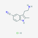 Structure of 3-(2-aminoethyl)-2-methyl-1h-indole-5-carbonitrile;hydrochloride