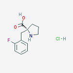 Structure of (2R)-2-[(2-fluorophenyl)methyl]pyrrolidine-2-carboxylic acid,hydrochloride