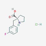 Structure of (2R)-2-[(3-fluorophenyl)methyl]pyrrolidine-2-carboxylic acid,hydrochloride