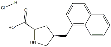 (2S,4R)-4-(naphthalen-1-ylMethyl)pyrrolidine-2-carboxylic acid hydrochloride结构式