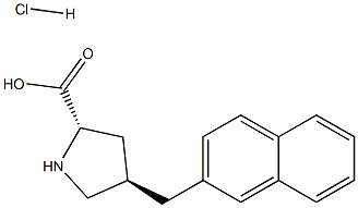 (2S,4R)-4-(naphthalen-2-ylMethyl)pyrrolidine-2-carboxylic acid hydrochloride结构式