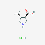 Structure of (+/-)-TRANS-4-ISOPROPYLPYRROLIDINE-3-CARBOXYLIC ACID HYDROCHLORIDE