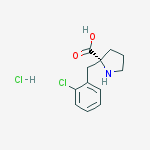 Structure of 2-[(2-chlorophenyl)methyl]-L-Proline hydrochloride