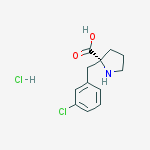 2-[(3-chlorophenyl)methyl]-L-Proline hydrochloride结构式