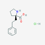 Structure of 2-(2-Phenylethyl)-L-proline hydrochloride, 95