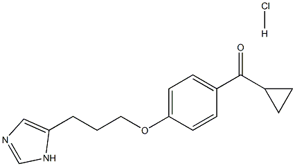 Structure of CYCLOPROPYL[4-[3-(1H-IMIDAZOL-5-YL)PROPOXY]PHENYL]METHANONE
HYDROCHLORIDE