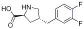 Structure of (2S,4R)-4-(3,4-difluorobenzyl)pyrrolidine-2-carboxylic acid hydrochloride