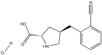 Structure of trans-4-(2-Cyanolbenzyl)-L-proline hydrochloride;(2S,4R)-4-(2-Cyanobenzyl)pyrrolidine-2-carboxylic acid hydrochloride