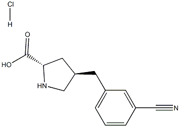 Structure of (2S,4R)-4-(3-cyanobenzyl)pyrrolidine-2-carboxylic acid hydrochloride