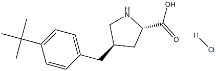 Structure of trans-4-(4-tert-butylbenzyl)-L-proline hydrochloride;(2S,4R)-4-(4-tert-Butylbenzyl)pyrrolidine-2-carboxylic acid hydrochloride