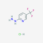 ：2-hydrazino-5-(trifluoromethyl)pyridine hydrochloride结构式