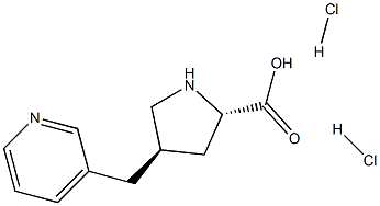 trans-4-(3-pyridylmethyl)-L-proline dihydrochloride;(2S,4R)-4-(3-pyridylmethyl)pyrrolidine-2-carboxylic acid结构式