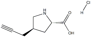 (2S,4R)-4-(prop-2-ynyl)pyrrolidine-2-carboxylic acid hydrochloride结构式