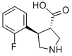 (3S,4R)-4-(2-氟苯基)吡咯烷-3-羧酸结构式