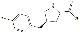 Structure of (2S,4R)-4-(4-chlorobenzyl)pyrrolidine-2-carboxylic acid