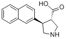 Structure of 3-pyrrolidinecarboxylic acid, 4-(2-naphthalenyl)-, (3S,4R)-