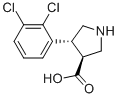 (3S,4R)-4-(2,3-二氯苯基)吡咯烷-3-羧酸结构式