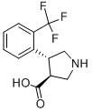 (3S,4R)-4-(2-(三氟甲基)苯基)吡咯烷-3-羧酸结构式
