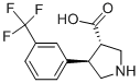 Structure of 3-pyrrolidinecarboxylic acid, 4-[3-(trifluoromethyl)phenyl]-, (3S,4R)-