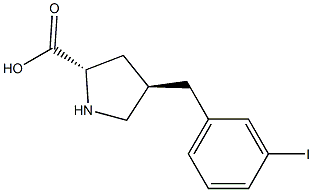 Structure of (2S,4R)-4-(3-Iodobenzyl)pyrrolidine-2-carboxylic acid